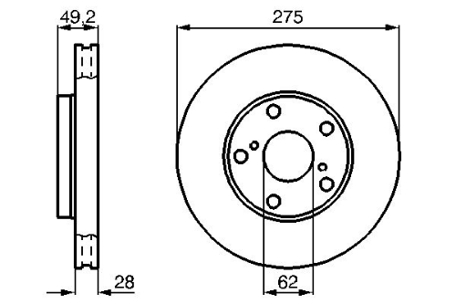 BOSCH 0 986 478 632 Fren Sistemleri Fren Diski - TOYOTA CAMRY (_V1_) uyumlu