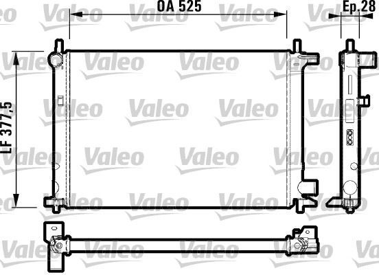 VALEO 732003 Soğutma Sistemi Su Soğutucu & Parçaları - FORD FIESTA IV (JA_, JB_) uyumlu
