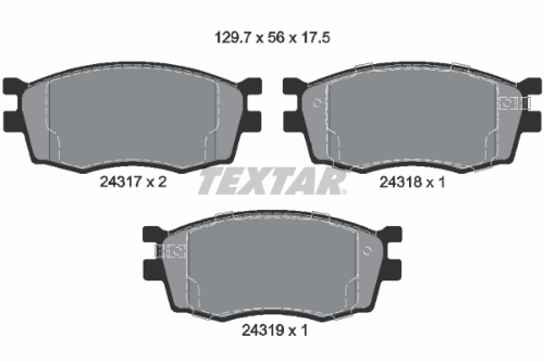 TEXTAR 2431701 Fren Sistemleri Fren Balatası - KIA RIO II (JB) uyumlu