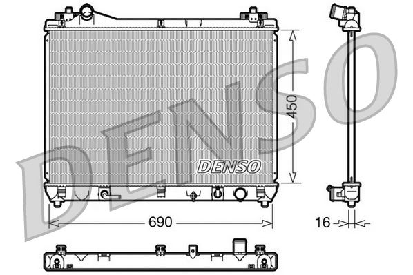 DENSO DRM47018 Soğutma Sistemi Su Soğutucu & Parçaları - SUZUKI GRAND VITARA II (JT, TE, TD) uyumlu