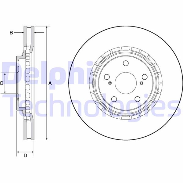 DELPHI BG4691C Fren Sistemleri Fren Diski - LEXUS RX (_L1_) uyumlu