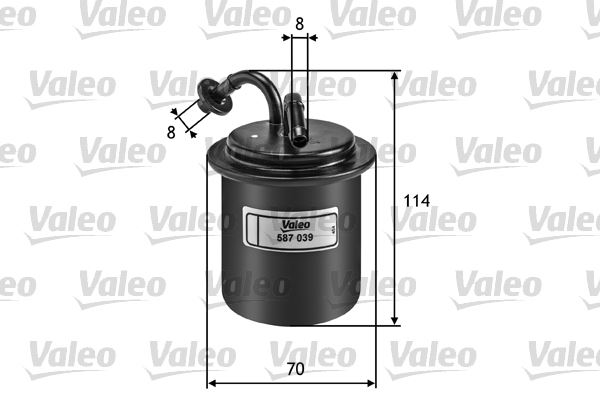 VALEO 587039 Yakıt Sistemi Yakıt Filtresi - SUBARU LEGACY I (BC) uyumlu