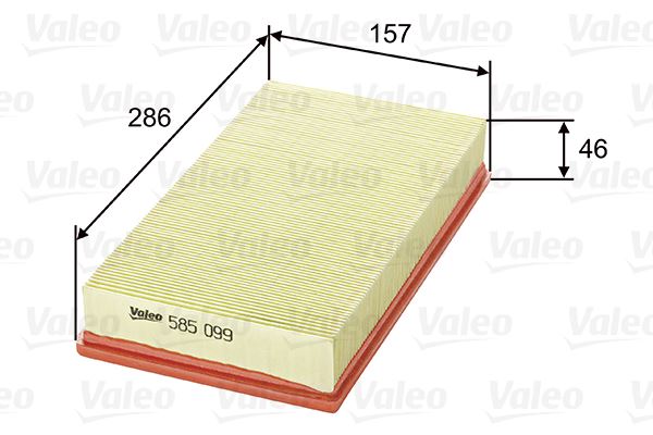 VALEO 585099 Motor Hava Filtresi - FORD KA (RB_) uyumlu