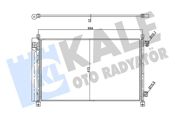KALE OTO RADYATÖR 357890 İklimlendirme Sistemi Klima Radyatörü - NISSAN X-TRAIL III (T32_, T32R, T32RR) uyumlu