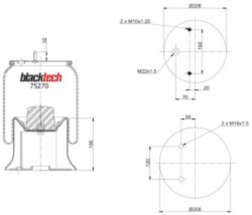 Vibracoustic RML75270C Süspansiyon Sistemi Süspansiyon Körüğü