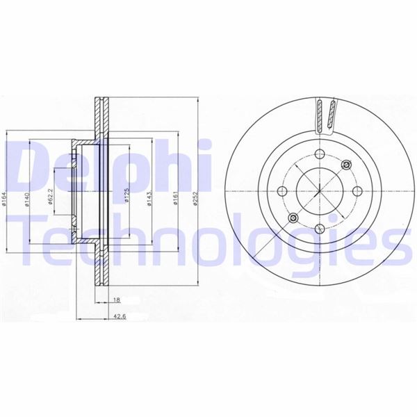 DELPHI BG4295 Fren Sistemleri Fren Diski - HYUNDAI i10 I (PA) uyumlu