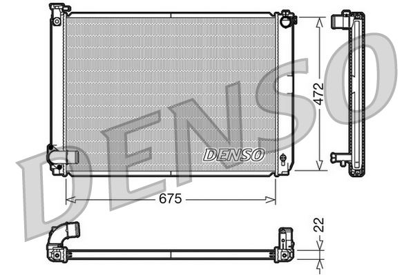 DENSO DRM51005 Soğutma Sistemi Su Soğutucu & Parçaları - LEXUS RX (_U3_) uyumlu
