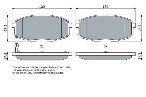 BOSCH 0 986 424 811 Fren Sistemleri Fren Balatası - HYUNDAI i30 Station wagon (FD) uyumlu