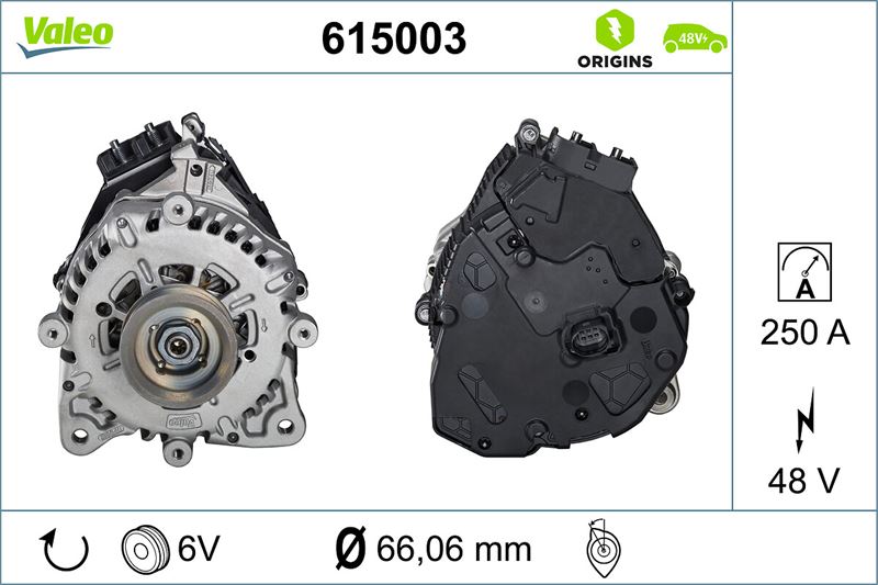VALEO 615003 Elektrik Sistemi Marş Alternatörü - AUDI Q3 (F3B) uyumlu