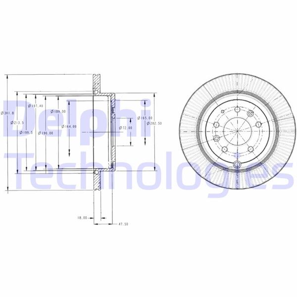 DELPHI BG4336 Fren Sistemleri Fren Diski - MAZDA CX-7 (ER) uyumlu