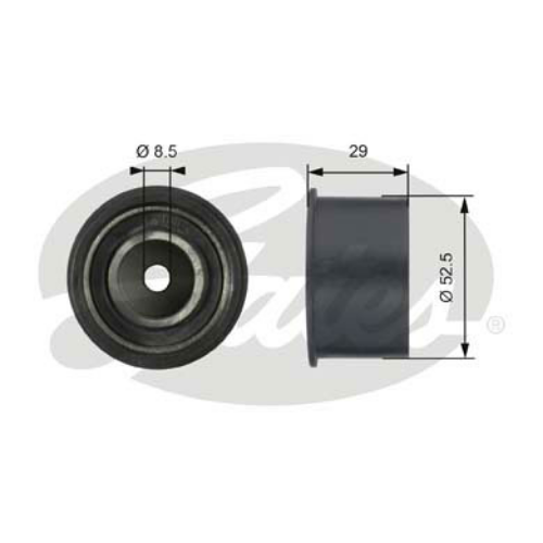 GATES T42084 Motor Yönlendirme & Kılavuz Makarası - OPEL KADETT E Hatchback (T85) uyumlu