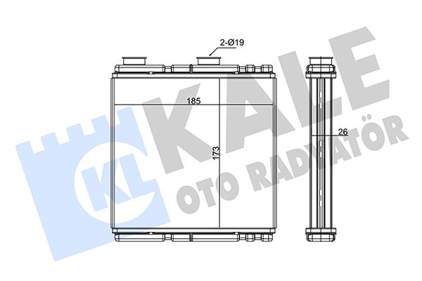 KALE OTO RADYATÖR 354915 İklimlendirme Sistemi İç Mekan Isı Değiştirici - RENAULT LAGUNA III (BT0/1) uyumlu