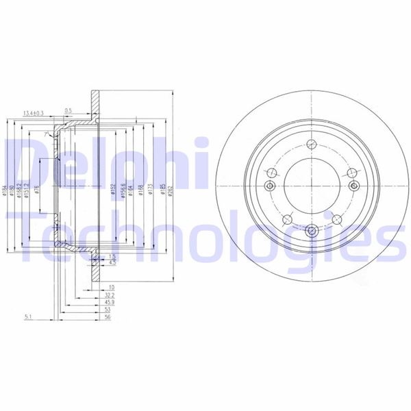 DELPHI BG4082C Fren Sistemleri Fren Diski - KIA CEE'D SW (ED) uyumlu