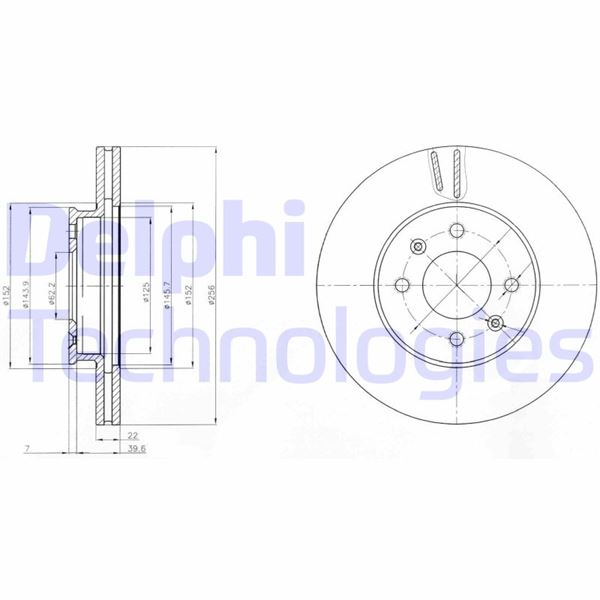 DELPHI BG4096 Fren Sistemleri Fren Diski - HYUNDAI i20 I (PB, PBT) uyumlu