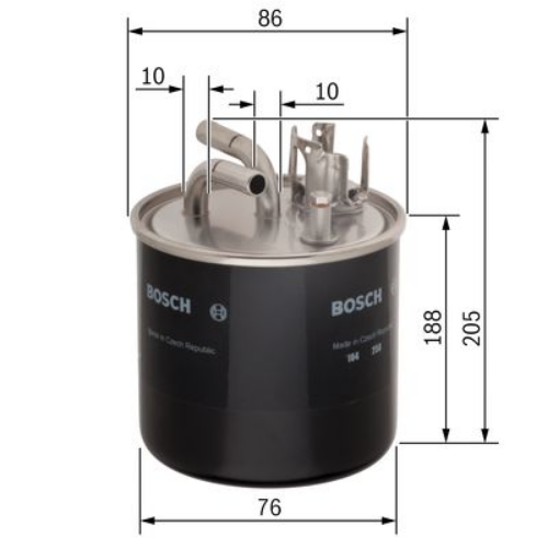 BOSCH 0 450 906 459 Yakıt Sistemi Yakıt Filtresi - AUDI A6 C6 (4F2) uyumlu