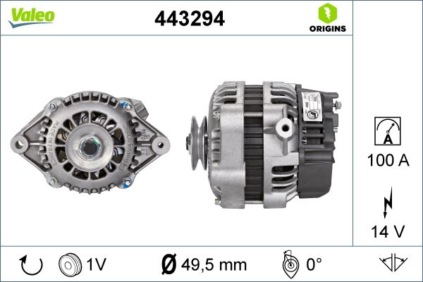 VALEO 443294 Elektrik Sistemi Alternatör - OPEL ASTRA G Hatchback (T98) uyumlu