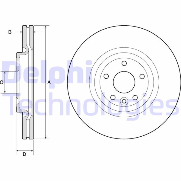 DELPHI BG9166C Fren Sistemleri Fren Diski - JAGUAR XE (X760) uyumlu