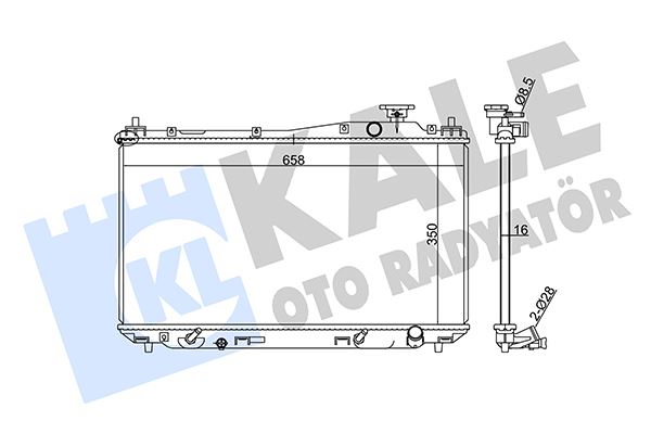 KALE OTO RADYATÖR 356900 Soğutma Sistemi Su Soğutucu & Parçaları - HONDA CIVIC VII Hatchback (EU, EP, EV) uyumlu