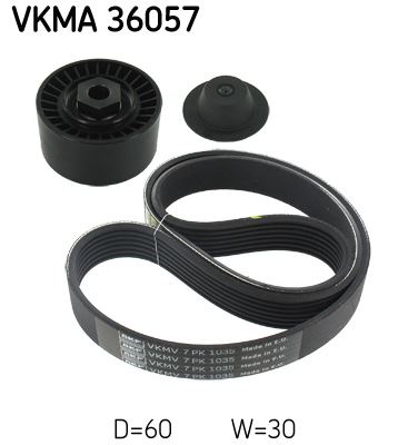 SKF VKMA 36057 Motor Kayış Kasnağı - RENAULT WIND (E4M_) uyumlu