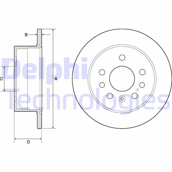 DELPHI BG2879 Fren Sistemleri Fren Diski - OPEL VECTRA A Hatchback (J89) uyumlu