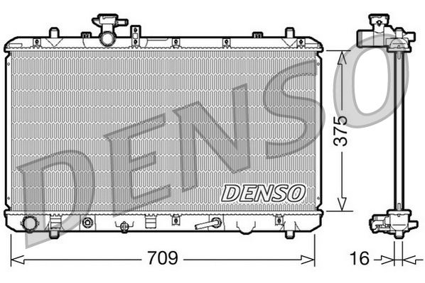 DENSO DRM47024 Soğutma Sistemi Su Soğutucu & Parçaları - SUZUKI SX4 Sedan (GY, RW) uyumlu
