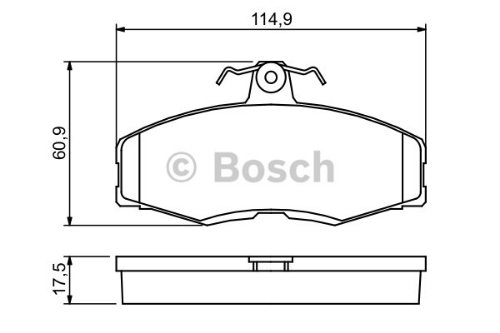 BOSCH 0 986 468 613 Fren Sistemleri Fren Balatası - FORD SIERRA I Hatchback (GBC) uyumlu