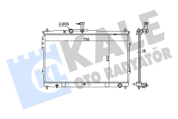 KALE OTO RADYATÖR 351245 Soğutma Sistemi Su Soğutucu & Parçaları - HYUNDAI H-1 Travel (TQ) uyumlu