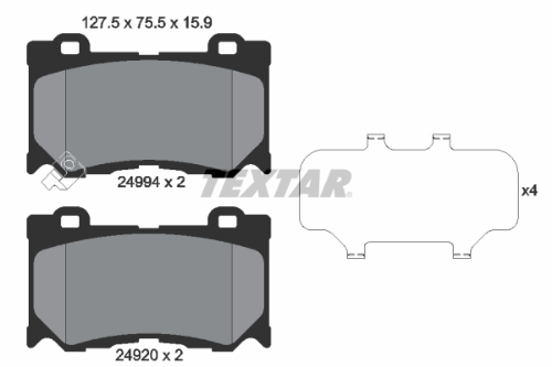 TEXTAR 2499401 Fren Sistemleri Fren Balatası - NISSAN 370Z Roadster (Z34) uyumlu