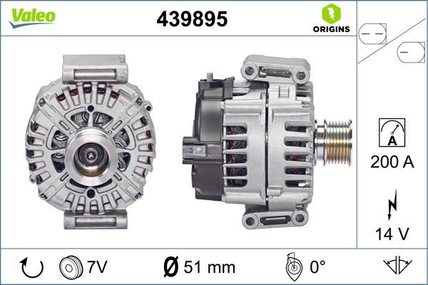 VALEO 439895 Elektrik Sistemi Alternatör - MERCEDES-BENZ CLS (C218) uyumlu