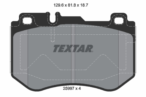 TEXTAR 2599701 Fren Sistemleri Fren Balatası - MERCEDES-BENZ C-SERISI (W205) uyumlu