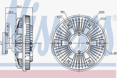 NISSENS 86084 Soğutma Sistemi Fan - MAN TGM I uyumlu