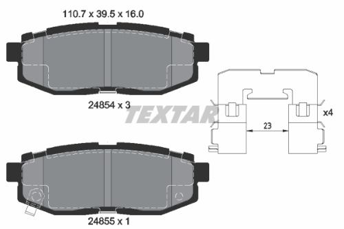 TEXTAR 2485401 Fren Sistemleri Fren Balatası - TOYOTA GT 86 Coupe (ZN6_) uyumlu