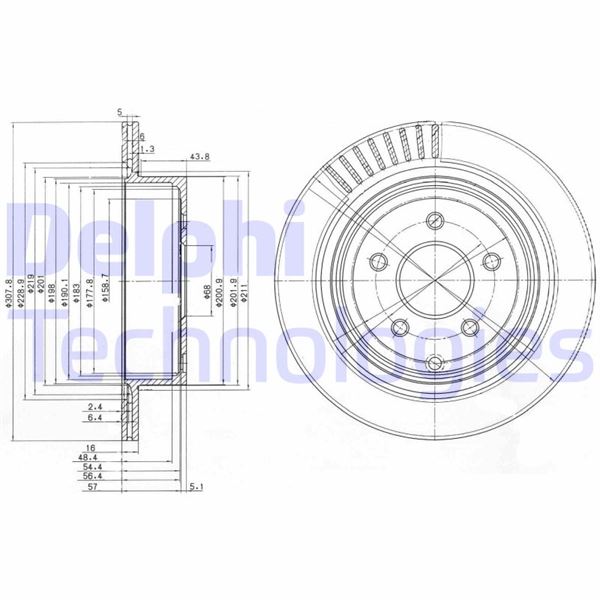 DELPHI BG4041 Fren Sistemleri Fren Diski - INFINITI M (Y51) uyumlu