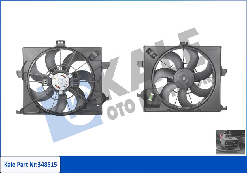 KALE OTO RADYATÖR 348515 Soğutma Sistemi Fan - HYUNDAI i20 I (PB, PBT) uyumlu