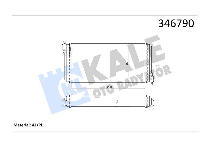 KALE OTO RADYATÖR 346790 İklimlendirme Sistemi İç Mekan Isı Değiştirici - MERCEDES-BENZ 190 (W201) uyumlu