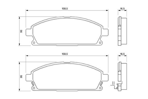 BOSCH 0 986 424 715 Fren Sistemleri Fren Balatası - NISSAN PATHFINDER II (R50) uyumlu
