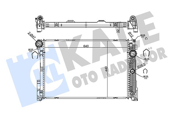 KALE OTO RADYATÖR 360180 Soğutma Sistemi Su Soğutucu & Parçaları - MERCEDES-BENZ CLS (C218) uyumlu