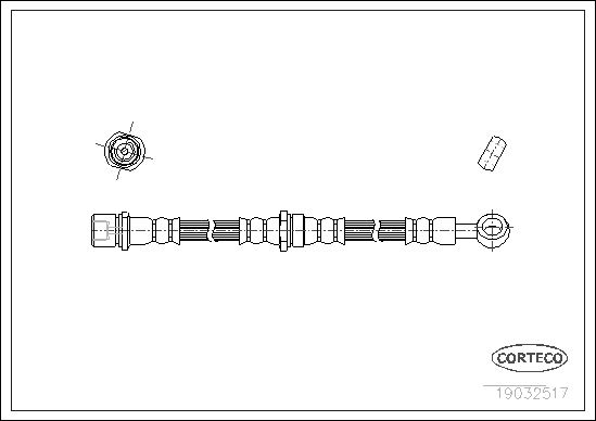 CORTECO 19032517 Fren Sistemleri Fren Hortumları - SUBARU LEGACY I (BC) uyumlu
