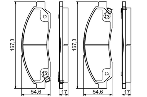 BOSCH 0 986 495 159 Fren Sistemleri Fren Balatası - ISUZU D-MAX I (TFR, TFS) uyumlu