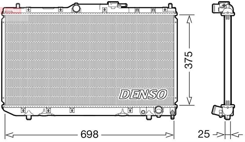 DENSO DRM50116 Soğutma Sistemi Su Soğutucu & Parçaları - TOYOTA AVENSIS (_T22_) uyumlu