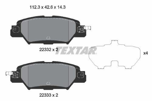 TEXTAR 2233201 Fren Sistemleri Fren Balatası - MAZDA CX-5 (KE, GH) uyumlu