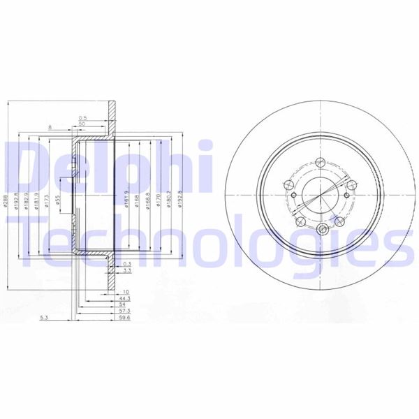 DELPHI BG3777 Fren Sistemleri Fren Diski - TOYOTA AVENSIS (_T22_) uyumlu