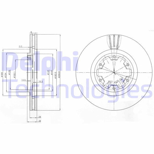 DELPHI BG3972 Fren Sistemleri Fren Diski - NISSAN NP300 PICKUP (D22) uyumlu