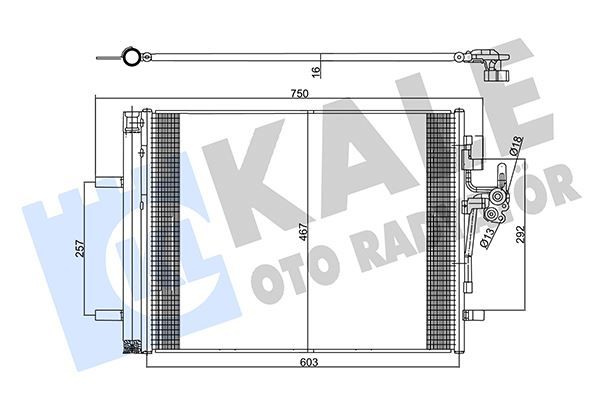 KALE OTO RADYATÖR 357825 İklimlendirme Sistemi Klima Radyatörü - LAND ROVER FREELANDER 2 (L359) uyumlu