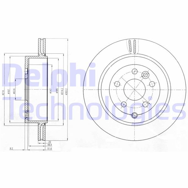 DELPHI BG4125 Fren Sistemleri Fren Diski - LAND ROVER FREELANDER 2 (L359) uyumlu