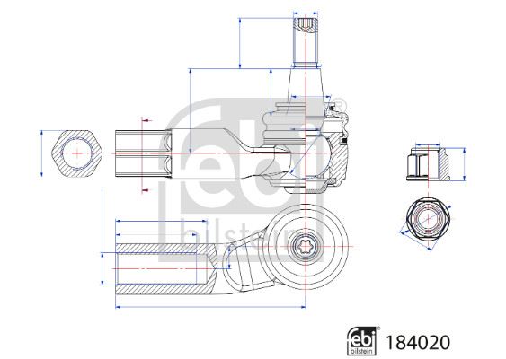 FEBI BILSTEIN 184020 Direksiyon Sistemi Mafsal - VW TIGUAN (AD1, AX1) uyumlu