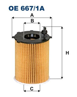 FILTRON OE 667/1A Motor Yağ Filtresi - FORD C-MAX II (DXA/CB7, DXA/CEU) uyumlu