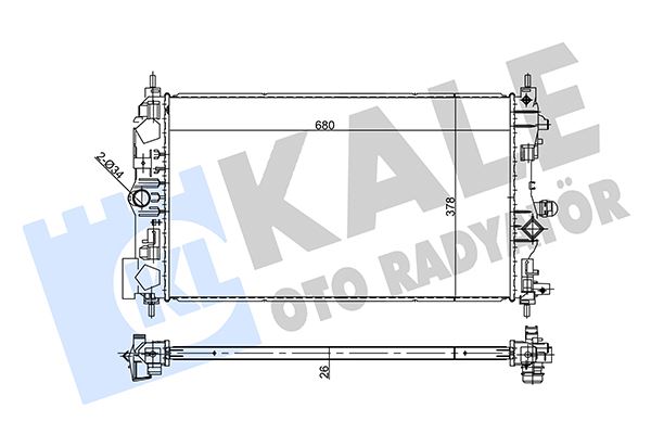 KALE OTO RADYATÖR 356285 Soğutma Sistemi Su Soğutucu & Parçaları - OPEL ASTRA J Sports Tourer (P10) uyumlu