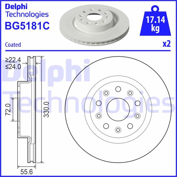 DELPHI BG5181C Fren Sistemleri Fren Diski