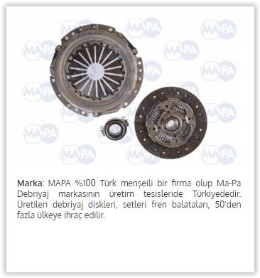 Debriyaj Seti - MAPA - 016215000 Ürün Görseli